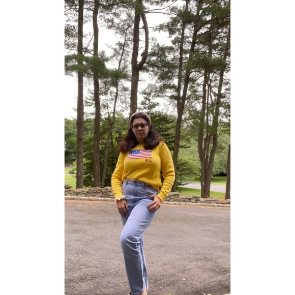 Polo Ralph Lauren Yellow Flag knit Sweater Small - Picture 5 of 7